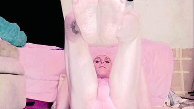 Femboy yoga and strip