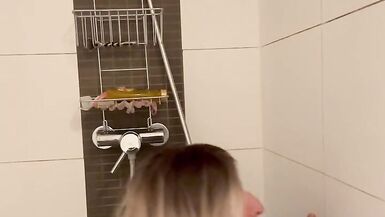 Chelsea spills milkshake and rides dildo in shower - 12 image