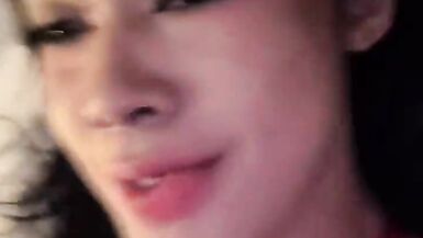 Pinky Thai Ladyboy 7 uncut thick cock jerking and anal play  - 11 image