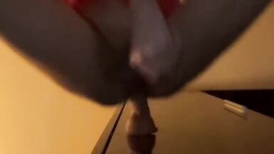 Pinky Thai Ladyboy 7 uncut thick cock jerking and anal play  - 12 image