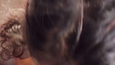 Sucking Her Cum off His Cock - Melody Strips, Oils Her Body, Sucks, and Swallows All the Cum! - 13 image