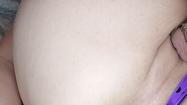 Trans Girl Lactating Her Milky Tits While in Chastity + Anal Toying - 14 image