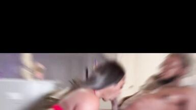 Beautiful Tgirls fucks Big black cock all night long on the couch - 11 image