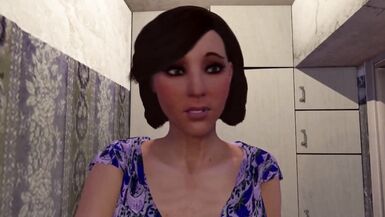 Hot futa woman gave a guy a white dress for his birthday - animation futanari on male - 5 image