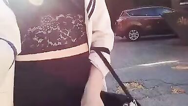 CD nylon heels and public masturbation Chinese Shemale - 5 image