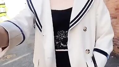 CD nylon heels and public masturbation Chinese Shemale - 7 image