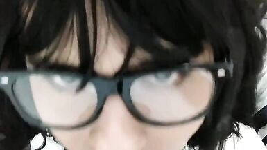 Sissy Schoolgirl Dildo oral training and cum swallow - 1 image