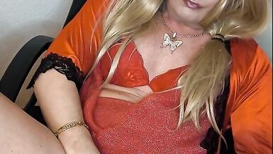 Forplay in red lingerie the first part - 4 image