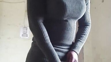 desi bhabhi indian crossdresser satin silk salwar suit indian college girl big tits boobs - 10 image