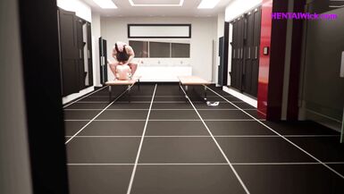 Busty Milf Hard Fuck with Shemale Girl in the GYM - 3D FUTA Anime HQ - 4 image