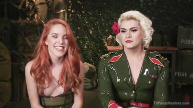 Pervert Redheaded Agent Can't Resist TS Cock - 1 image