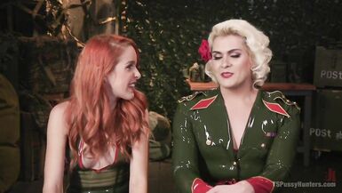 Pervert Redheaded Agent Can't Resist TS Cock