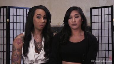 Erotic Nuru Massage on a Hot TS with Huge Cock - 2 image