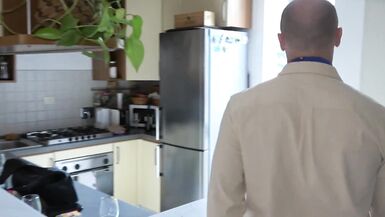 Transsexual with His Husband Seduce the Piano Student for Anal Fucking and Blowjob - 1 image