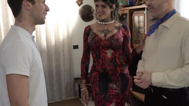 Transsexual with His Husband Seduce the Piano Student for Anal Fucking and Blowjob - 2 image