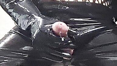 Alison in fishnet and black latex