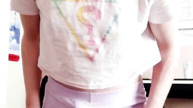 Adorable Trap, Strips, Plugs Her Fat Ass and Jerks off for You - 12 image