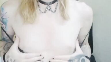 Sissy playing with dildo