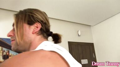 Trans Sexpot Graziela Cinturinha Takes Dick and Gets Creampied - 2 image