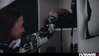 Magic Camera Freezes Time - Sexy Transgender with HUGE Cock Facefucking Teenager Blonde - 11 image