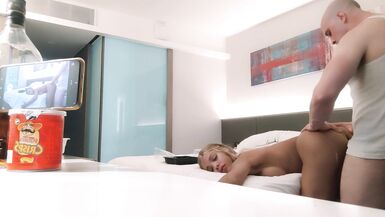 Massive Cock Staying Hard When He's Pounding Her TS Asshole And Creampie Her - 14 image