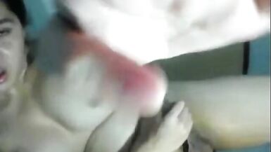 sexy big titties ts with big cum - 1 image