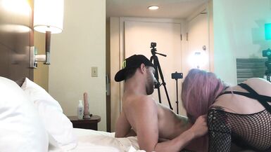 Goth Crossdresser Jade Madison Sucking Cock - Compilation 6 - 4 image