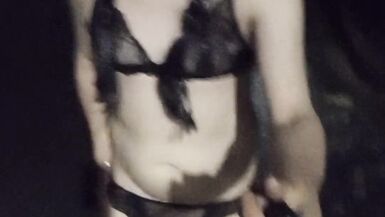 Sissy MariaStephanie as Wednesday Addams cosplay slut walk,ex wife task! - 15 image