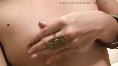 The trans beauty did not wait for her friend, she pleasured herself