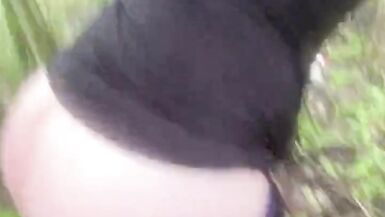 Publicly, in the summer forest, on the face - 9 image