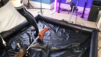 Latex Maid Bondage Hood Spit Roast - 2 image