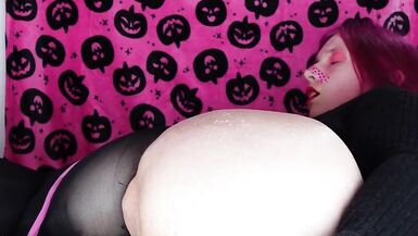 BBW Big Ass Redhead Tgirl Pinky Riding and Cumming - 10 image