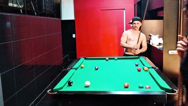 Between balls in the pool with the hot trans sticking her ass in my dick