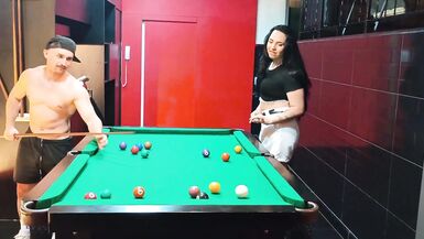 Between balls in the pool with the hot trans sticking her ass in my dick - 3 image