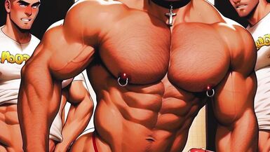 Hot Gay Sex with Waiters in Public During Dinner. Hard Cock in the Ass and Cum on the Customers' Food. free video