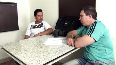 Slutty Tgirl Melyna Merli Gets Double Fucked and Cum Filled