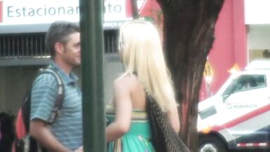 Busty Blonde tranny Shemale Karolly Mel Pounds Her Man's Ass