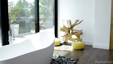 Trans couple enjoys their first wedding night - 1 image