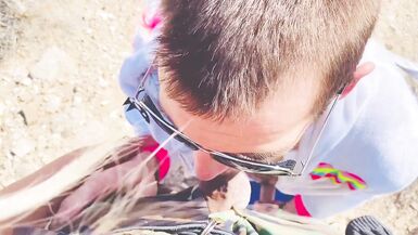 Young TS guy gives a public BJ to his girlfriend's manhood