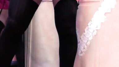 Kandi In Red Lace Stripper's Feet Get Fucked in High Heels