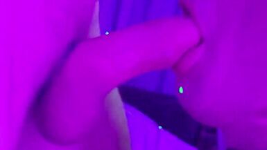 Watch this amateur slut gag on a big cock before getting face fucked and taking a cumshot