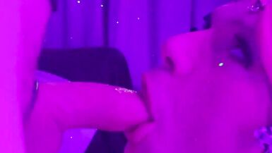 Watch this amateur slut gag on a big cock before getting face fucked and taking a cumshot