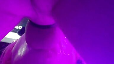 Watch this amateur slut gag on a big cock before getting face fucked and taking a cumshot