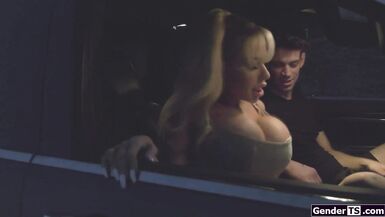 Michael Delray's hot shemale hitchhiking adventure ends with a hot bareback fuck