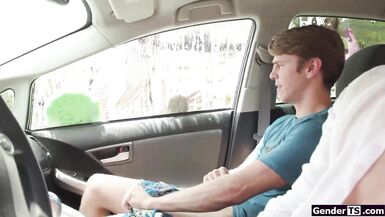 Gracie Jane and her hot friend want to wash every car in sight - 3 image