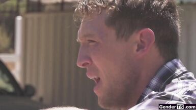 Blonde Kayleigh Cox gets her big tits and ass pounded bareback by a guy