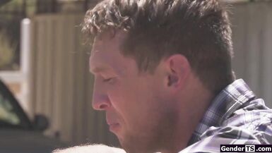 Blonde Kayleigh Cox gets her big tits and ass pounded bareback by a guy