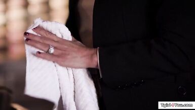 Emma Rose dominates stepdad with her small tits & deepthroats his big cock like a pro