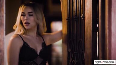 Emma Rose dominates stepdad with her small tits & deepthroats his big cock like a pro