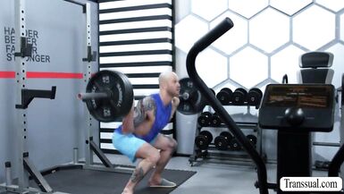 Hot gym instructor shows off massive tits to her friend - Cliff Jensen - 1 image